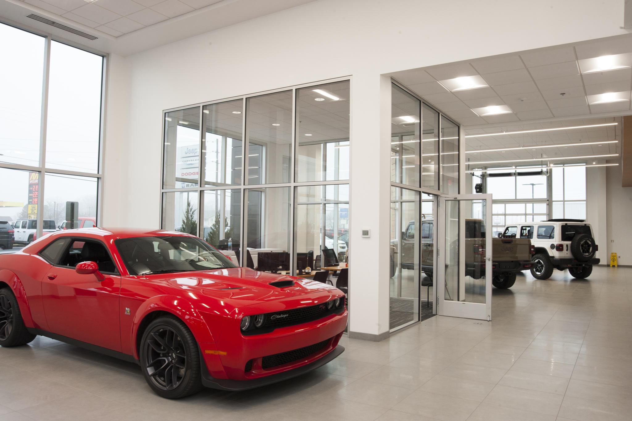 image of office near showroom at car dealership